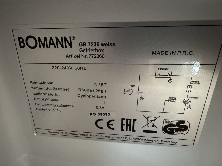 Mini congelator Bomann, GB 7236w