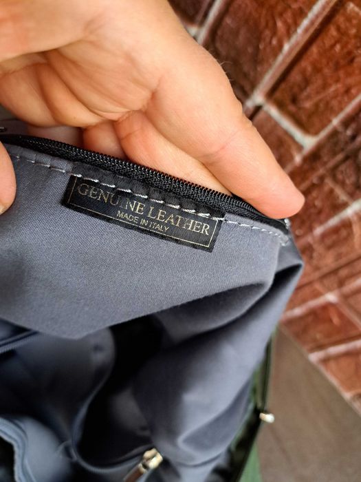 дамска чанта, голяма зелена торба-естествена кожа