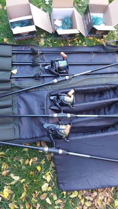 Set crap compact: 3 lansete okuma, 3 mulinete  prologic, husa anaconda