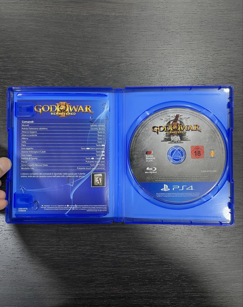 Диск с игрой God of War III Remastered на PS4
