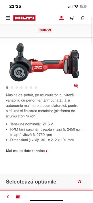 Masina de slefuit Hilti GPB 6X-22 Sigilat