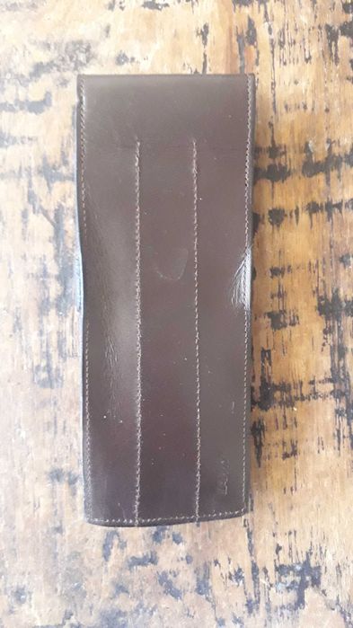 калъф за химикалки Лами Lamy тъмно кафяв детски, естествена кожа