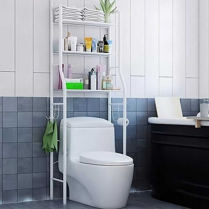 Етажерка за баня ModernHome, 3 нива, Алуминиева 125 x 25,5 x 46,5 см
