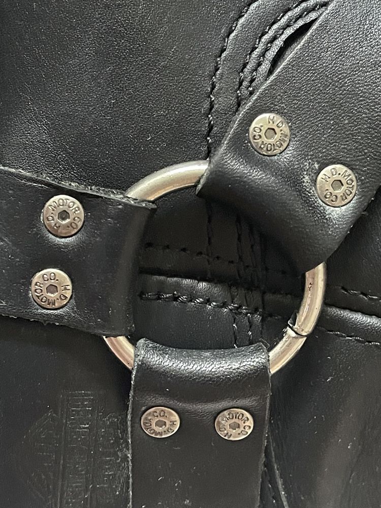 Bocate negre barbati Harley-Davidson ghete piele cizme