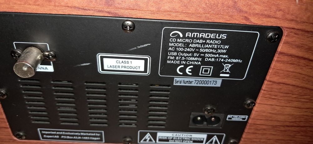 Amadeus Abrilliante 17LW,bluetooth cd,usb,radio fm,dab+,intrare aux