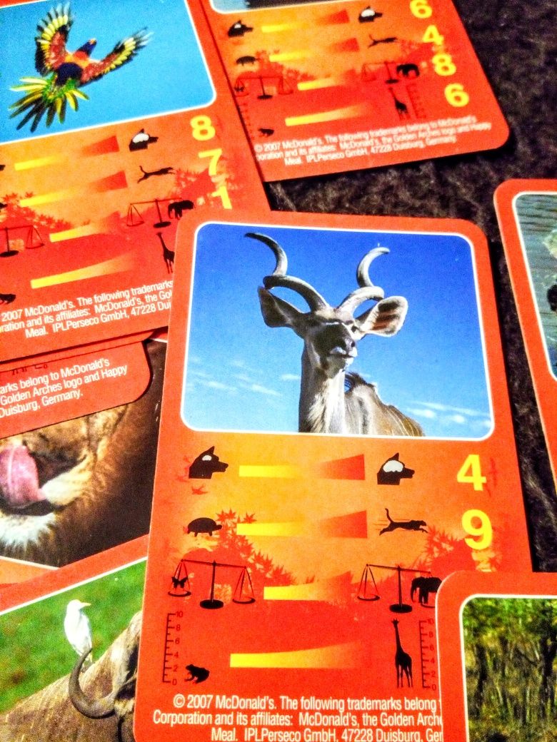 Cărți de joc cu animale TOP Trumps - HappyMeal / Mc'Donald's