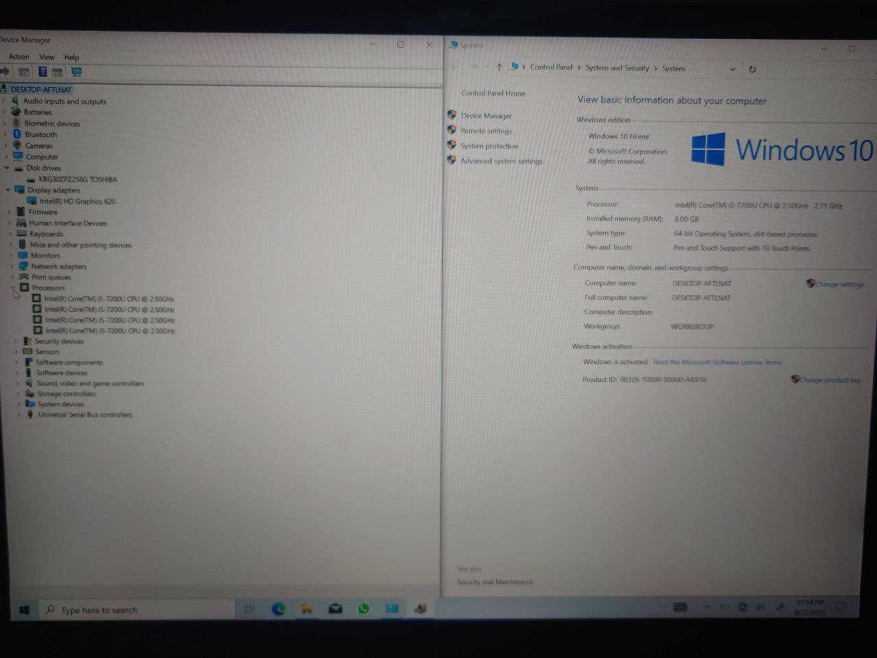Surface Laptop i5-7200U/8GB RAM/SSD 256GB/13.3 QHD sensor ekran