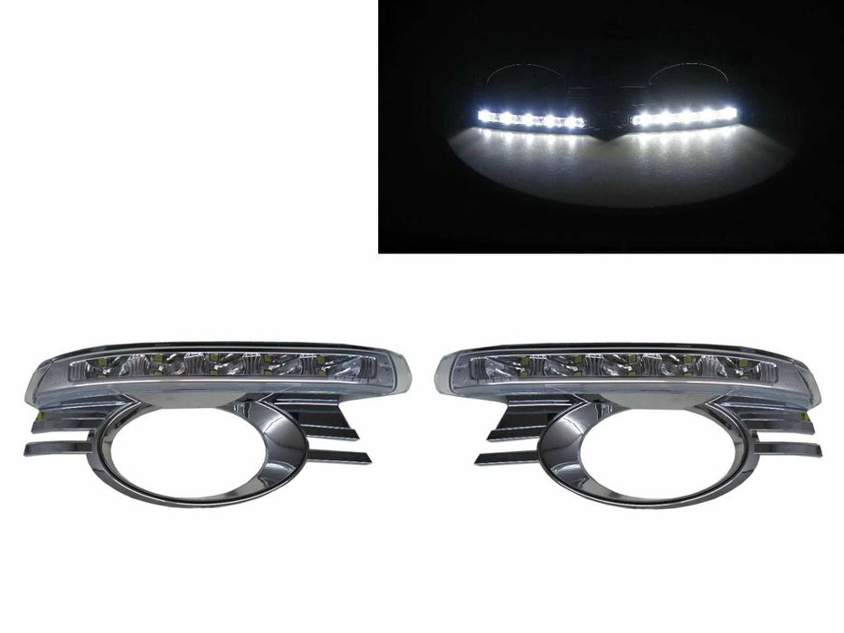 Капаци халогени с ЛЕД дневни светлини Мерцедес 204 LED Mercedes W203