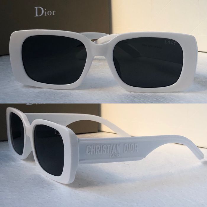 Дамски слънчеви очила правоъгълни 2 цвята черни бели