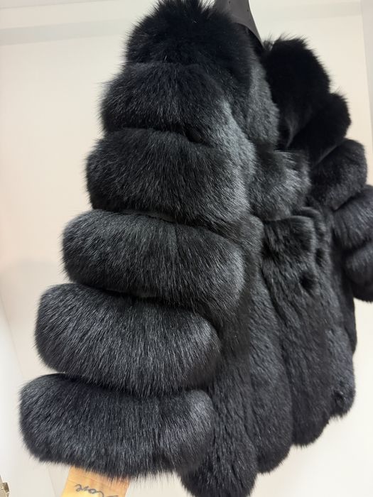 Haina de blana si piele naturala