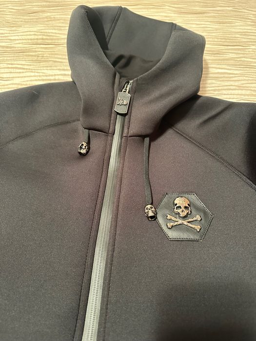 Philipp Plein оригинален суичър с качулка – черен