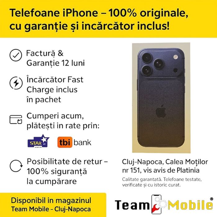 iPhone 17 Pro Deep Blue 256 GB Sigilat