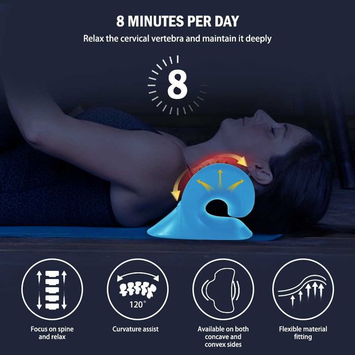 Perna cervicala portabila pentru relaxare gat si umeri, reduce durerea