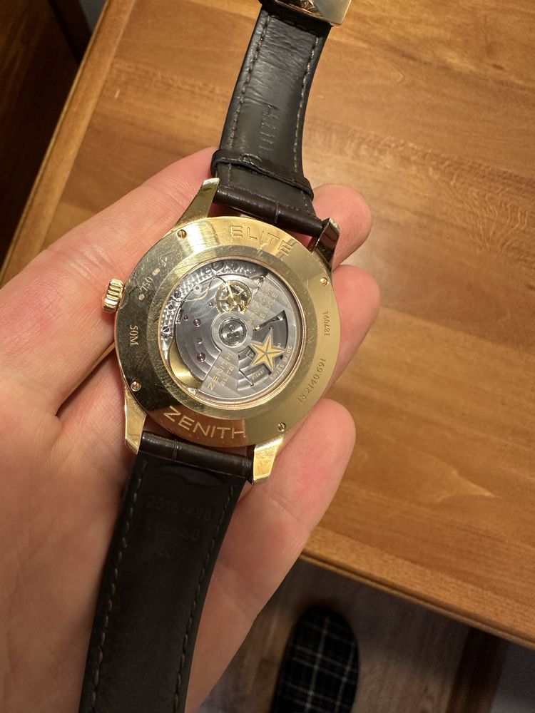 Часовник Лунна фаза Zenith Captain Moonphase Златен Зенит 18 карата