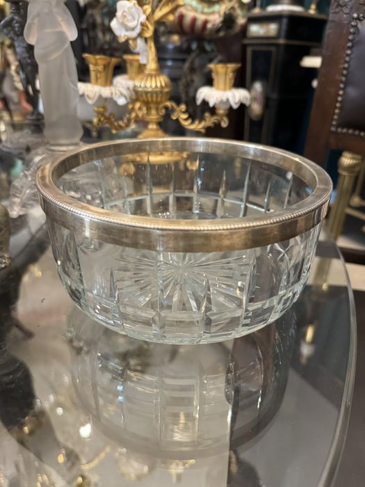 Bol Cristal - montat in Ag- Art Deco
