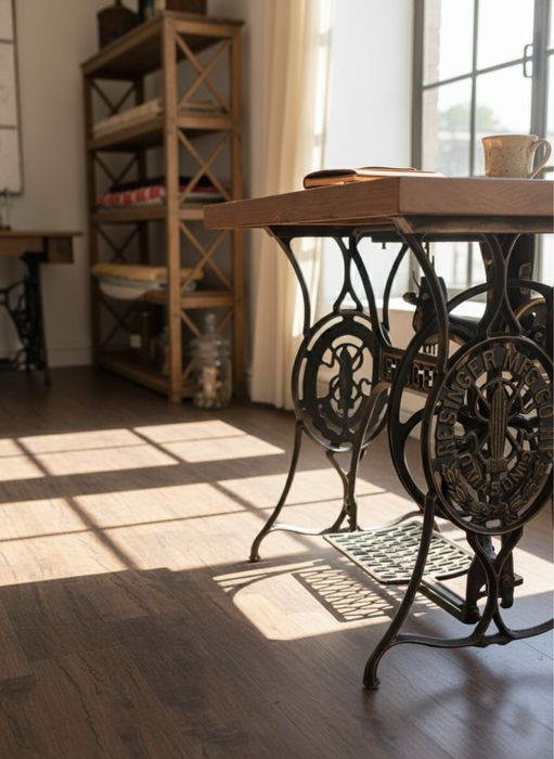 Mese de cusut Singer & Naumann recondiționate (vintaje, cu blat masiv