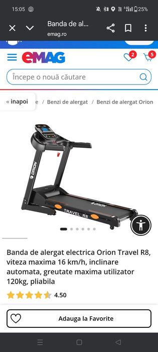 Banda de alergare Orion Travel r8