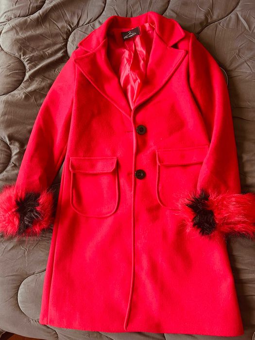 Палто, дамско, червено Размер М