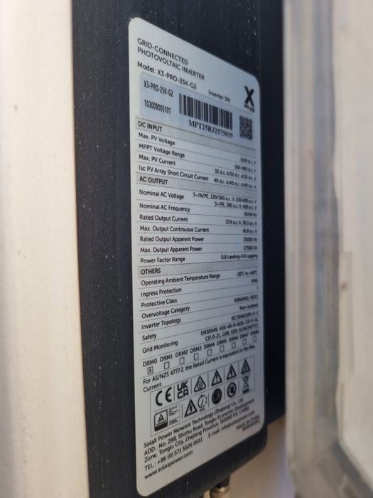 Invertor 25kw solax on-gread , impecabil
