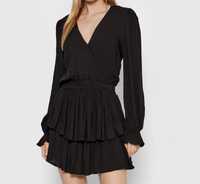 Черна къса ефирна рокля