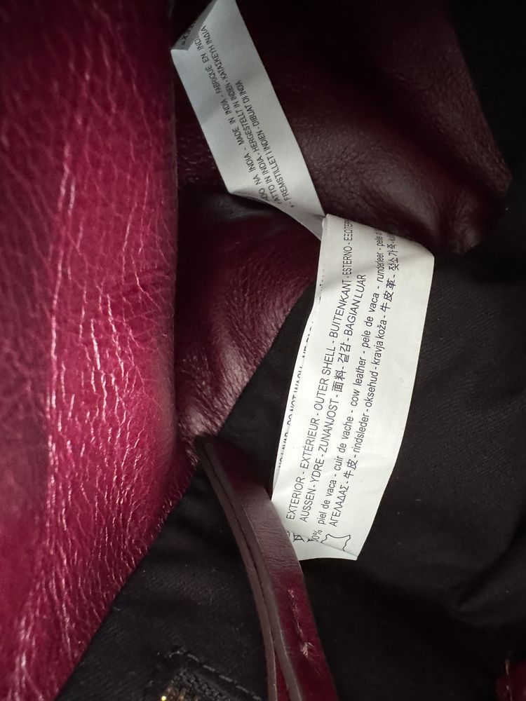 Zara голяма чанта естествена кожа