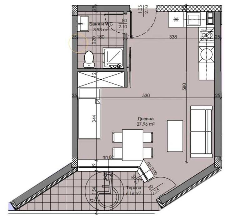 Продава се Двустаен апартамент в Пловдив, Христо Смирненски - 57 кв.м за 1650 €/кв.м - Снимка #1