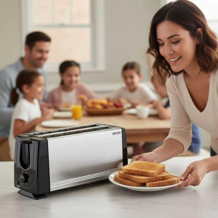 Тостер за 4 филии Termomax TX401S, 1200W, метален