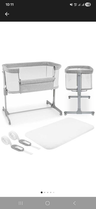 Patut co-sleeper, Lionelo, Aurora, 3 in 1, Gri