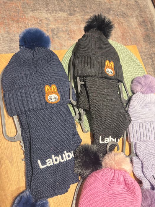 Set de copii -Labubu Lila,roz deshis, roz normal., Bleo si negru