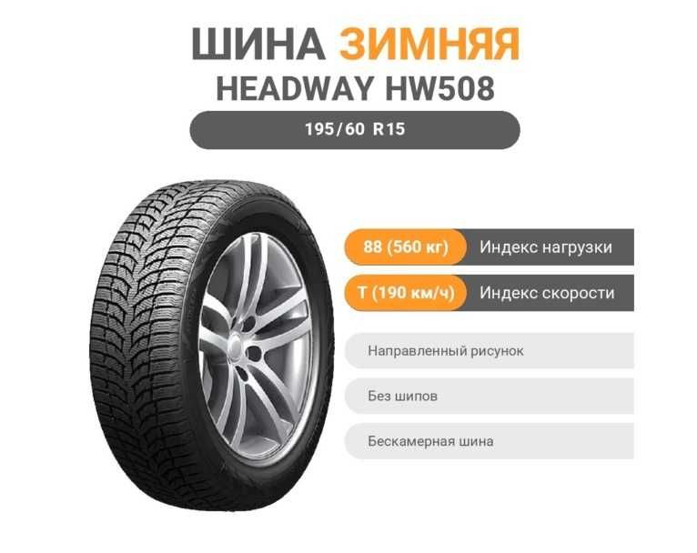 Зимние шины Headway HW508 195/60 R15 88 T без шипов