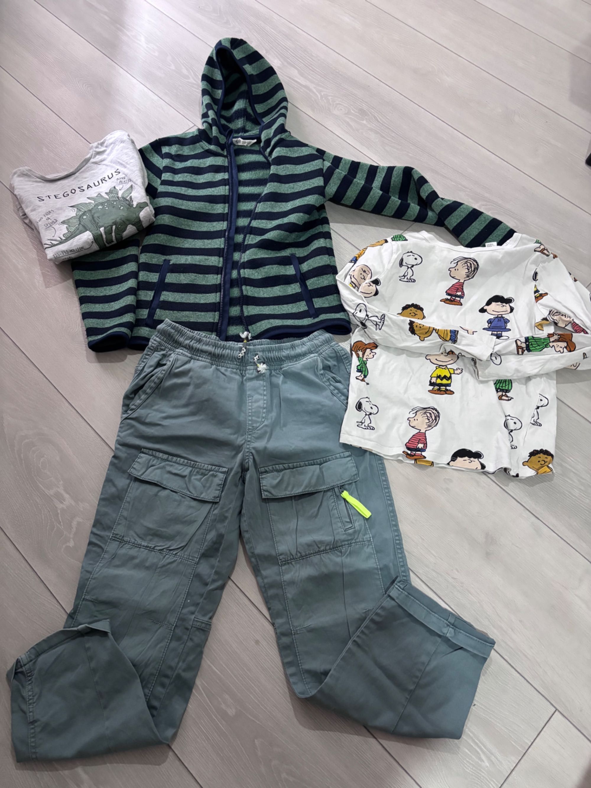 сет яке дънки и две блузи 134-140 zara hm