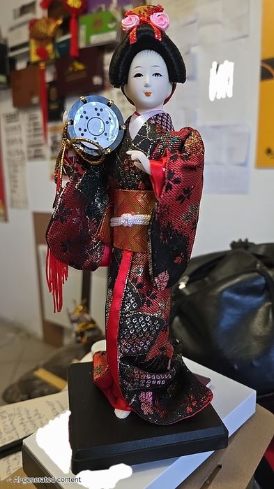Японска кукла гейша и самурай ръчна изработка/ Japan doll geisha and s