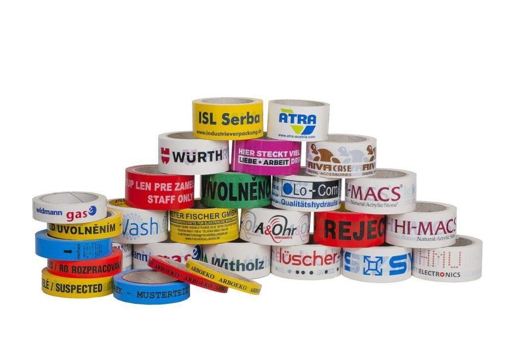 Изготовление скотч с вашим логотипом под заказ.