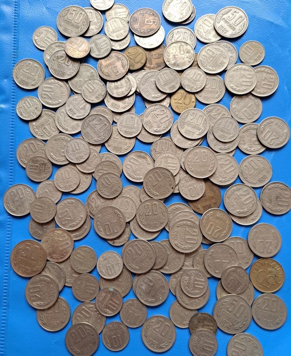 Стари български монети , стотинки 1962 и 1974