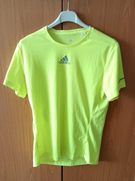 Жълта спортна тениска Adidas climalite (S) като нова 100 % полиестер