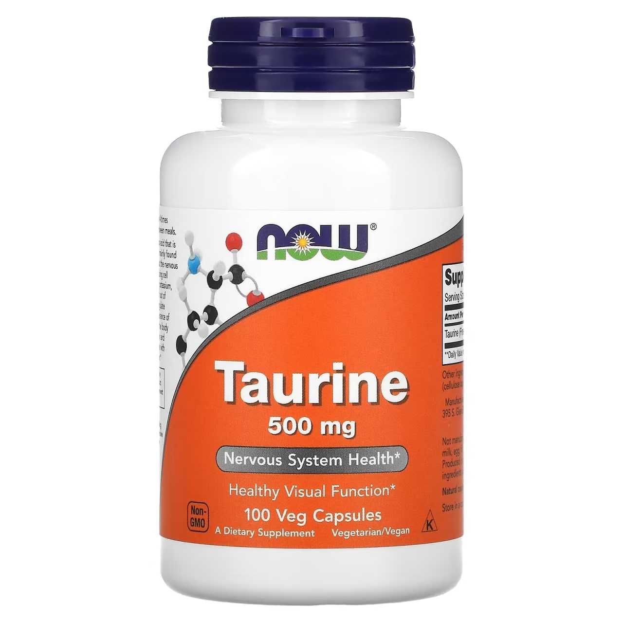 NOW Foods, таурин, 500 мг taurine 500mg. taurin, таврин