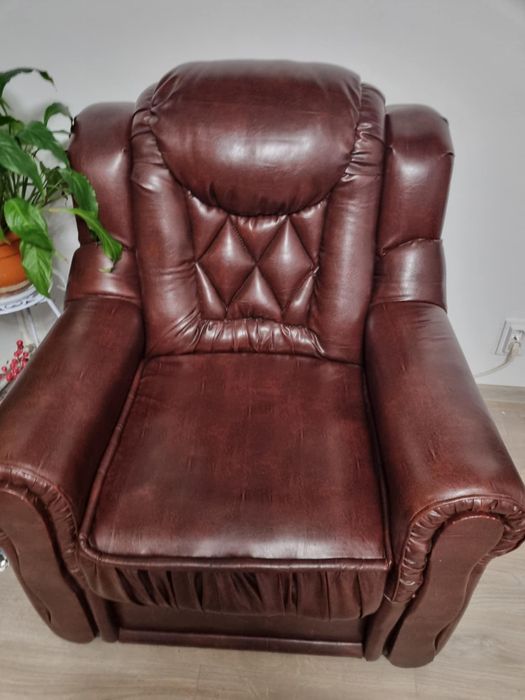 Fotoliu Confortabil din Imitație de Piele