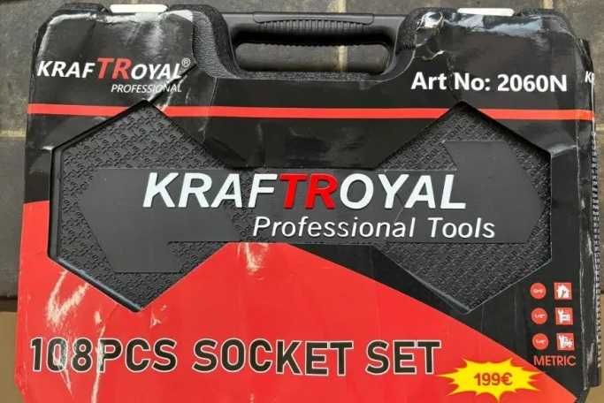 Куфар с ИНСТРУМЕНТИ 108 ЧАСТИ - 1/4 и 1/2 (гедоре)