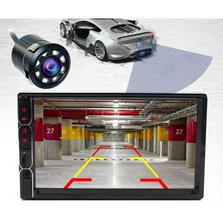 Kit Navigatie MP5 Auto 2DIN Bluetooth, camera Marsarier, comenzi volan