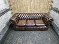 Chesterfield - canapea 3 locuri piele naturala