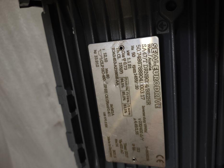 Motor cu reductor de 1,1 kw