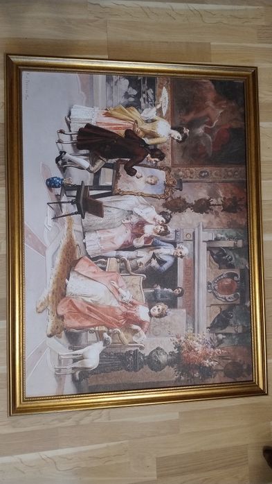 Tablou clasic cu rama printat si lacuit cu vernish