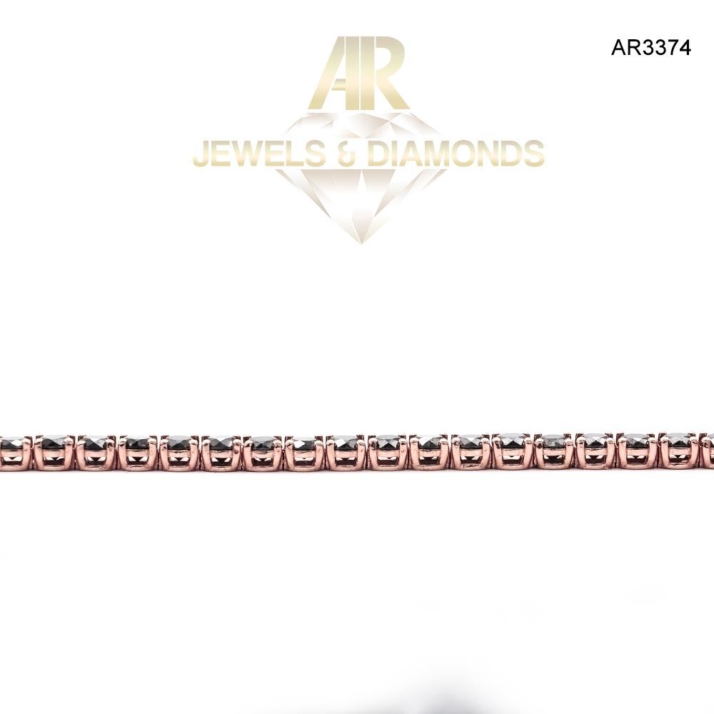 Bratara Aur 18K cu Diamante negre model nou ARJEWELS(AR3374)