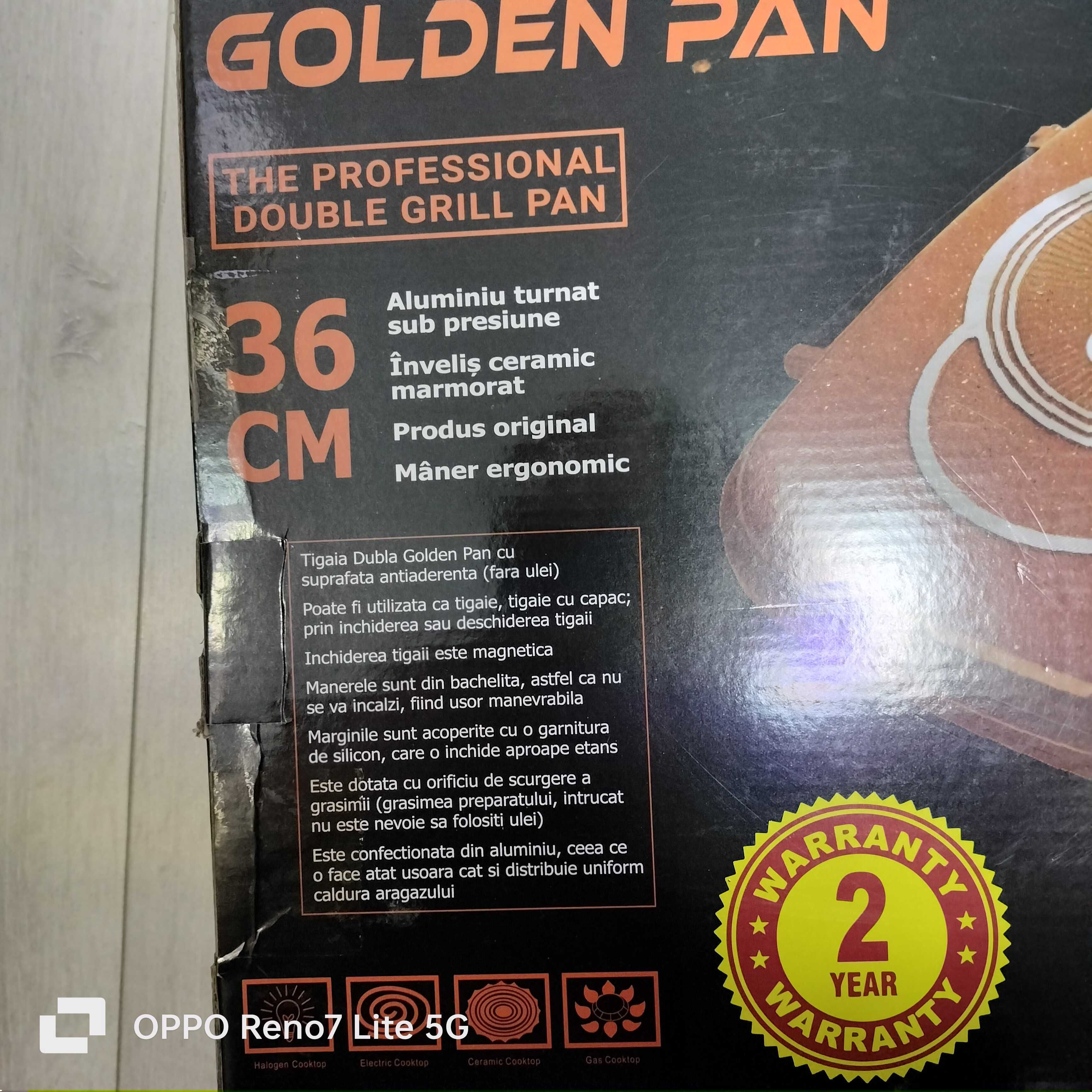 Vând tigaie grill dubla