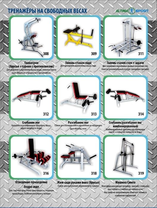 Оптимально!! для зала 160-210 кв.м -26 тренажёр От Алексея "Altima"