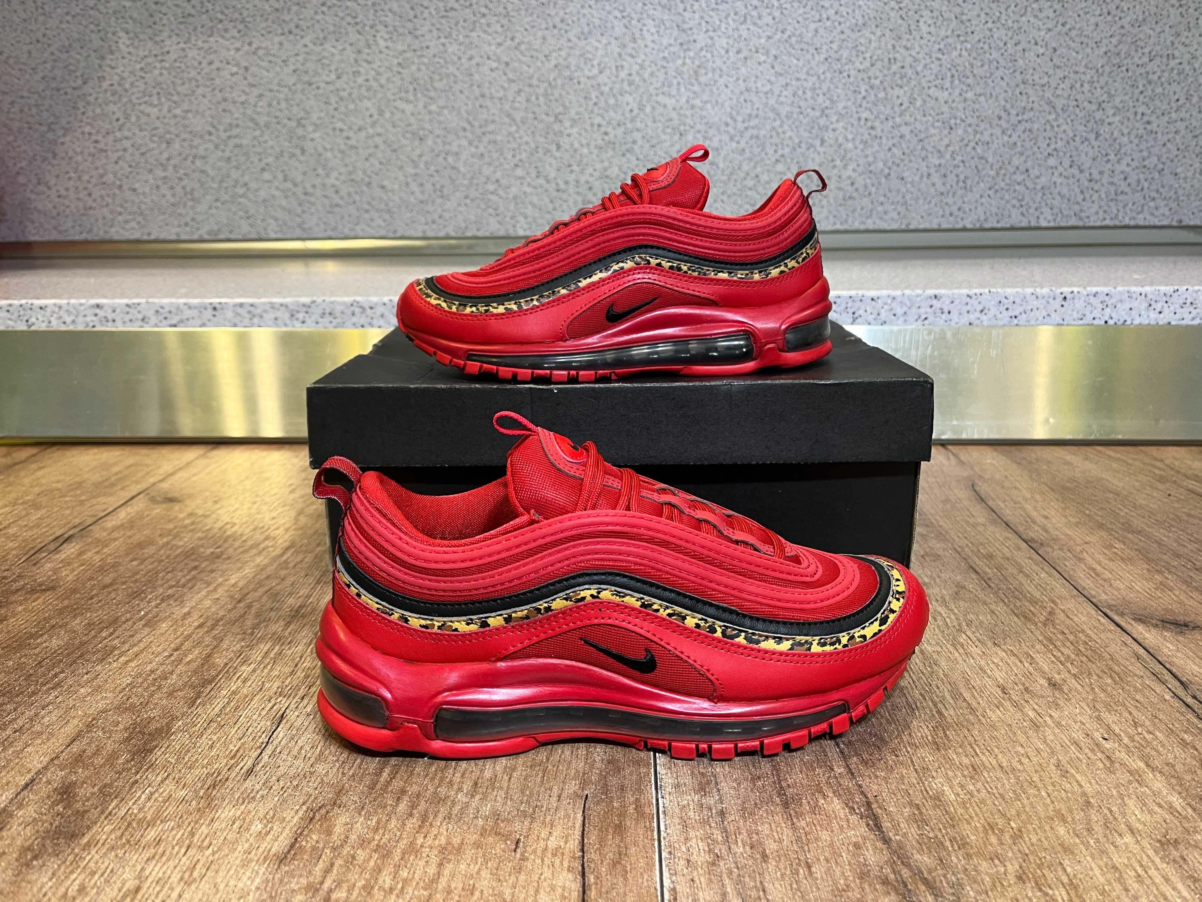ОРИГИНАЛНИ *** Nike Air Max 97 Premium " Leopard Pack " Red Black