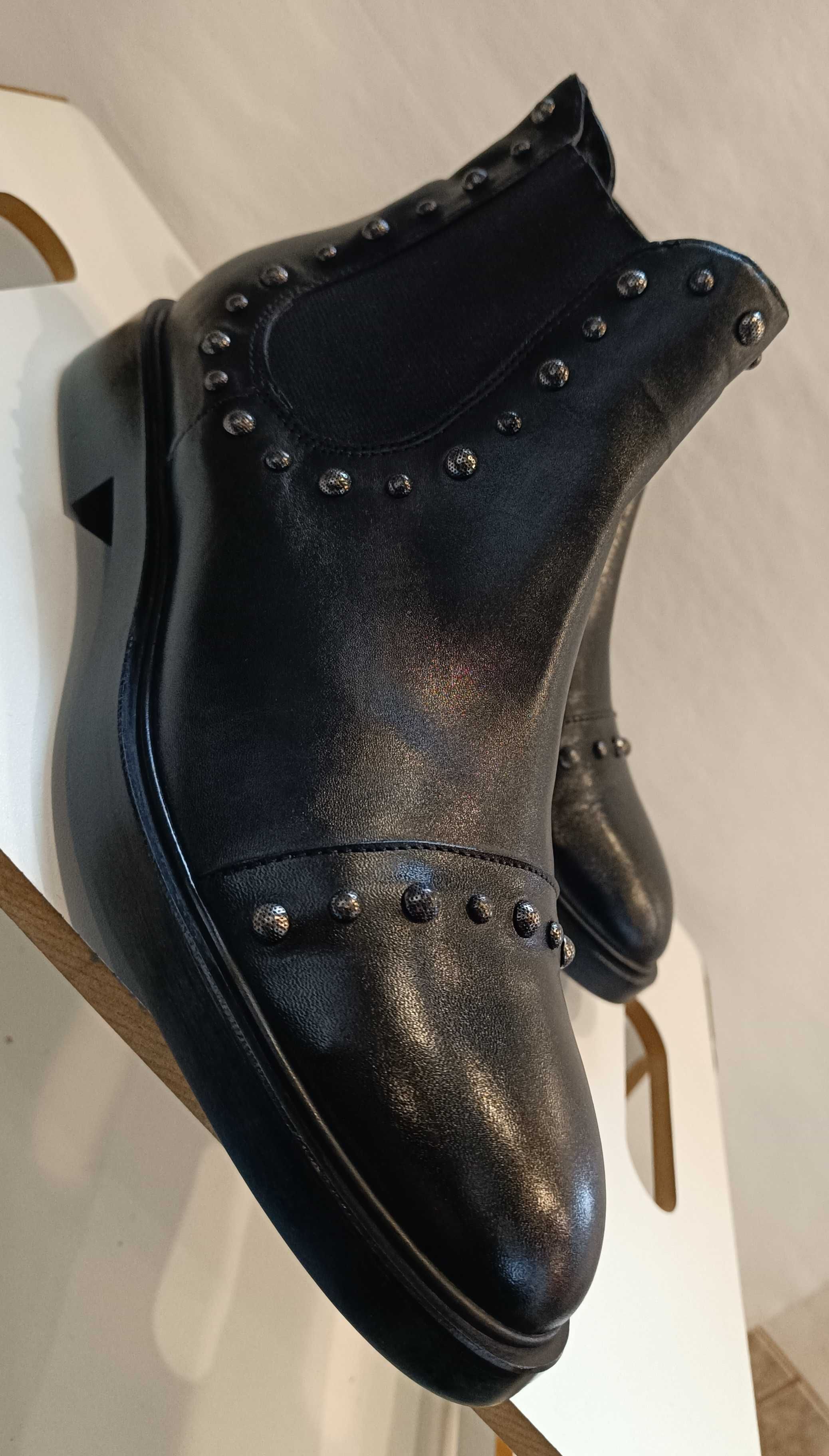 Ghete chelsea 39.5 40 cap toe Lavoratione Artigianale NOI piele natur