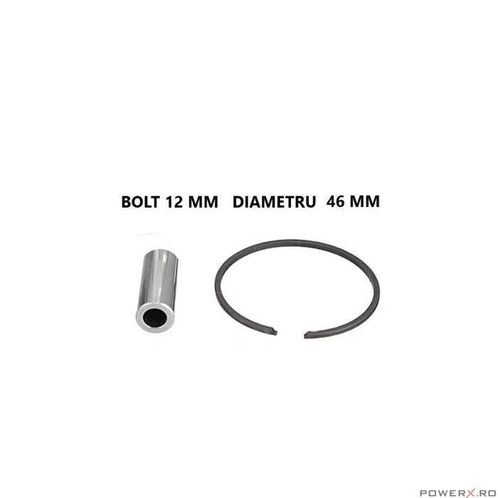 Piston complet compatibil Husqvarna 357, 357XP, 46mm, bolt 12, PowerX