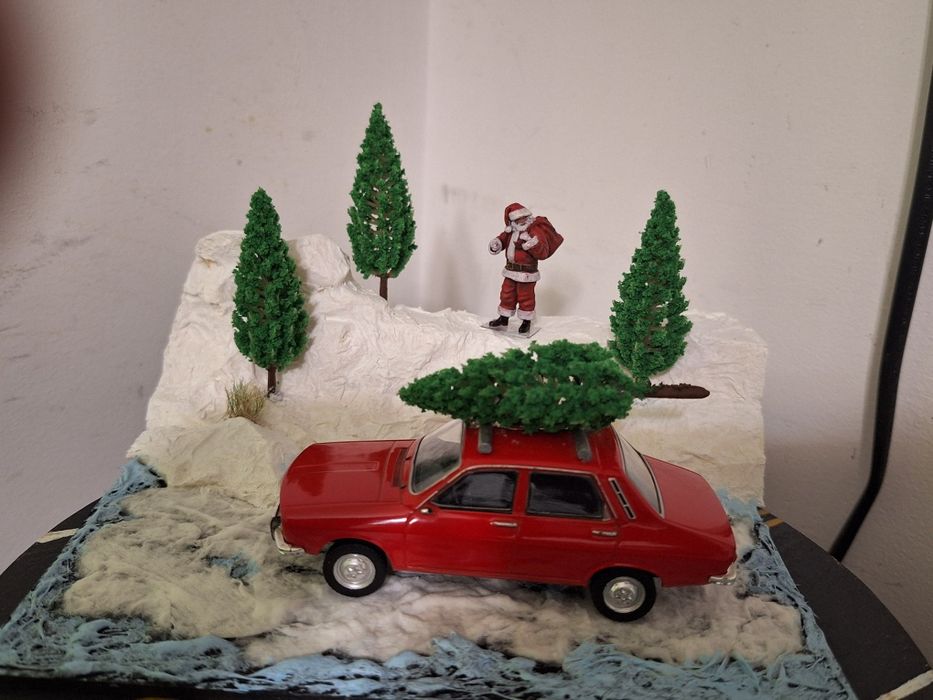 Diorama peisaj de iarna cu macheta inclusa