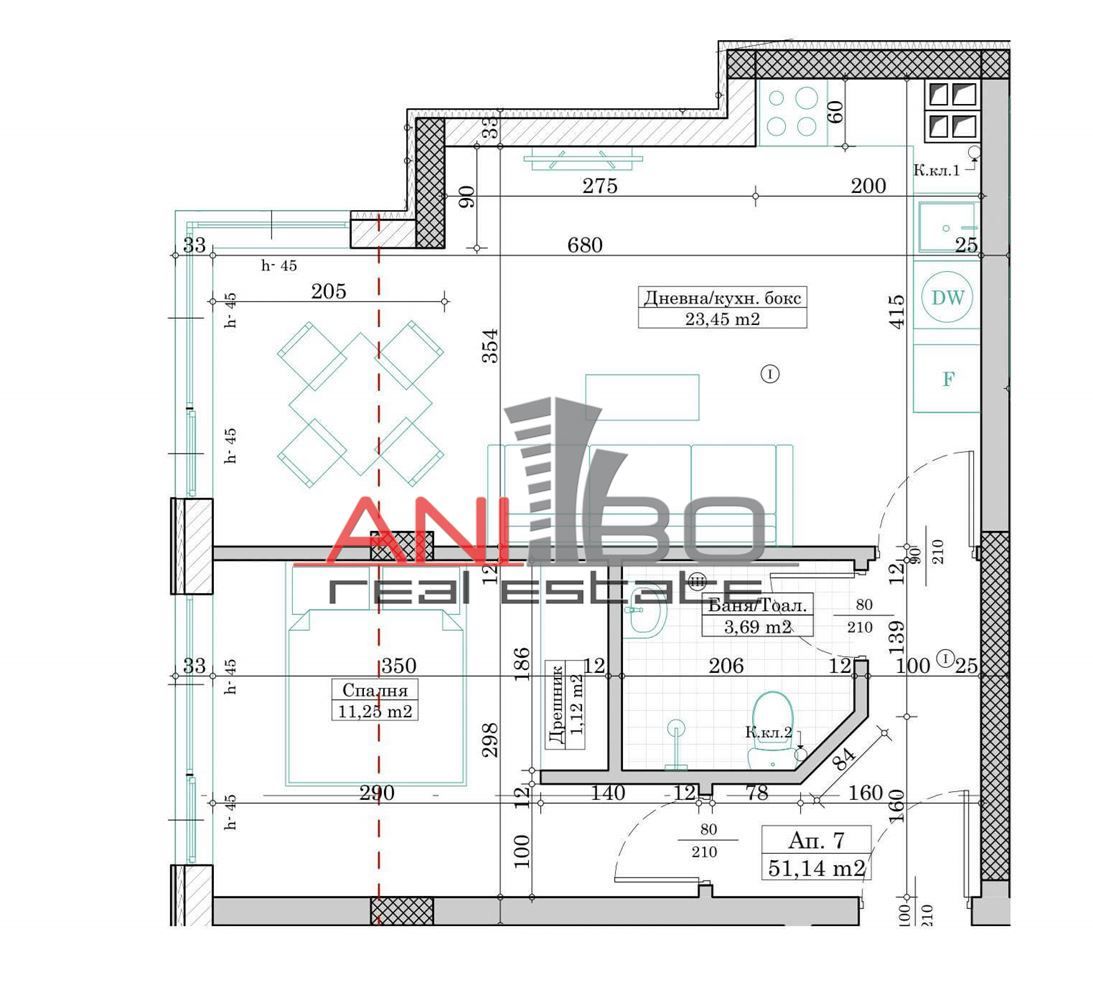 Продава се Двустаен апартамент в Варна, Левски - 60 кв.м за 1550 €/кв.м - Снимка #3